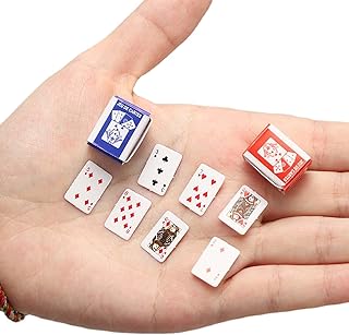 Miniature Playing Cards, Portable Mini Size Playing Cards, Small Casino Poker Game Mini Poker, Fun Poker Super Mini Finger Poker Cards Set, Traveling Decks Cards, Home Game