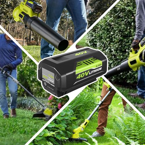 Image of 1Pack Upgraded 6000mAh Capacity Replacement for Ryobi 40V Battery OP40601 OP40602 OP40261 OP40501 OP40404 OP4030 Compatible with Ryobi 40Volt Lithium ion Battery Power Tools