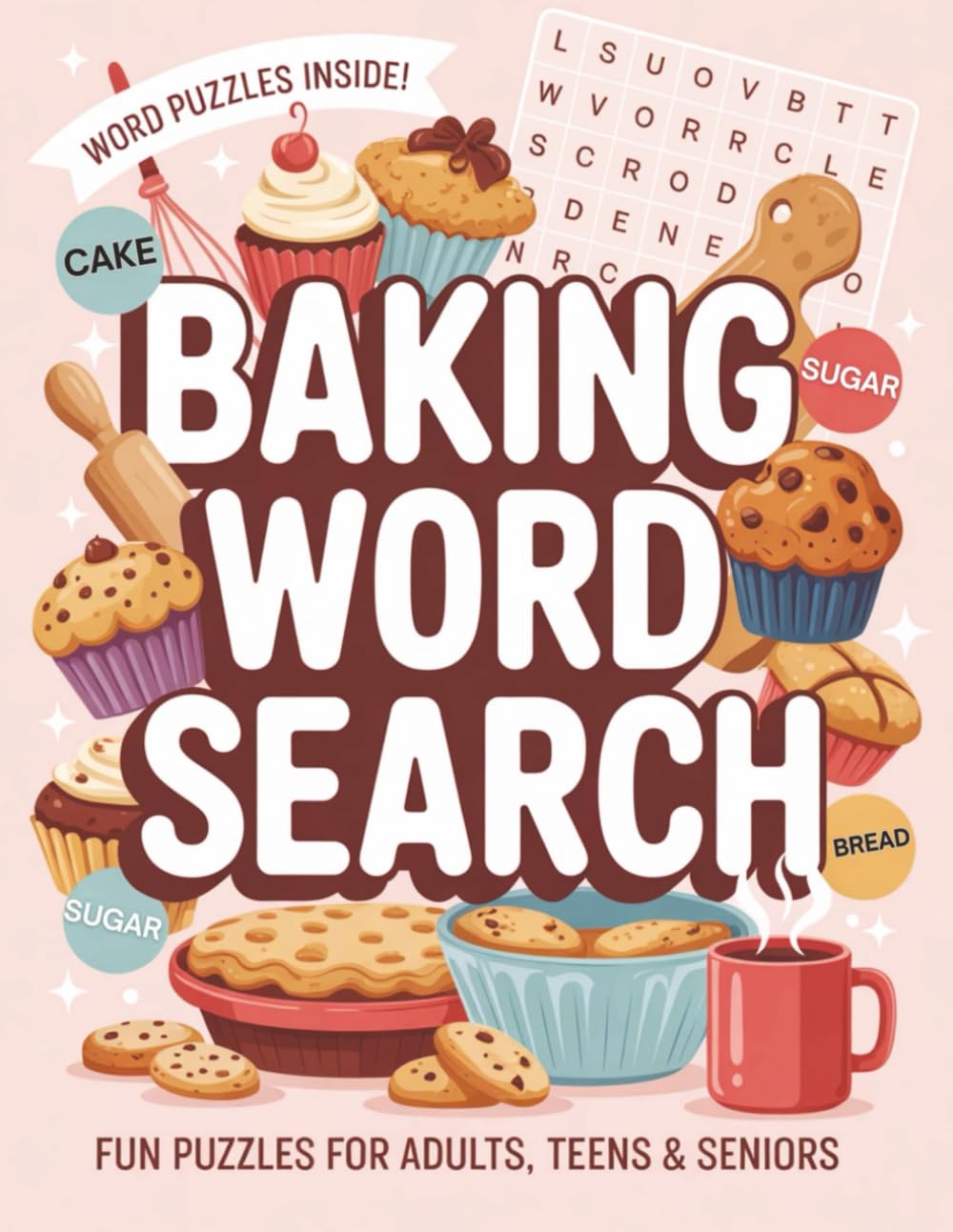 Baking Word Search: A Cozy Bakery & Cafe–Inspired Word Search Puzzle Book for Adults, Teens & Seniors