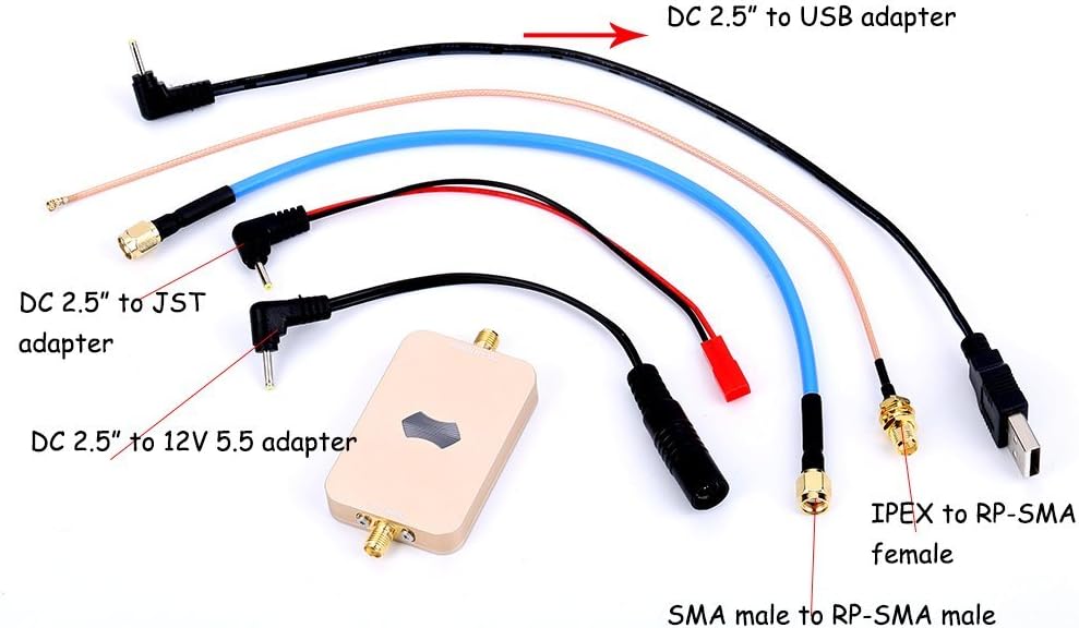 eSunRC SH-RC24G3W RC WiFi Signal Booster 3000mW 2.4GHz 35dBm Wireless Signal Amplifier Repeater Extender, Ultralight 1.62oz (46g), for Drones, UAV, IP Camera, Routers