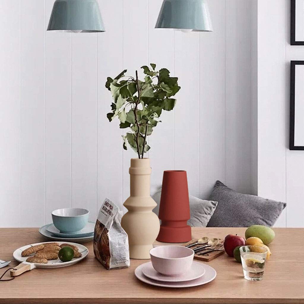 Art Wazon Nordic Creative Ceramiczne Ozdoby domowe Dekoracje Kwiatowe Wazony Dekoracje Domowe Prezenty (Color : A)