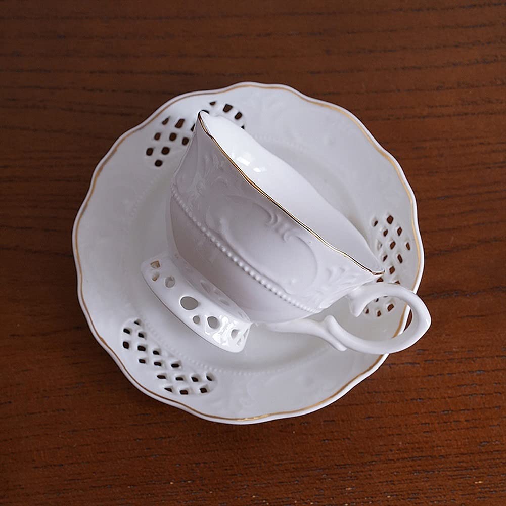 Eleganckie ceramiczne filiżanki i spodek do kawy wielokrotnego użytku, popołudniowe kubki do cappuccino filiżanki do espresso Cappuccino ananasowa filiżanka do herbaty Highball