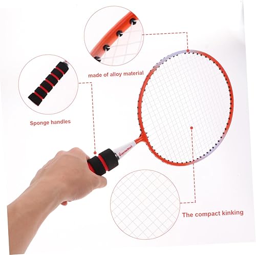 Miniatura 4 de BESPORTBLE 3 juegos de raqueta de bádminton accesorios de juego de bádminton trajes de tenis para niños, raqueta de tenis al aire libre, lámpara