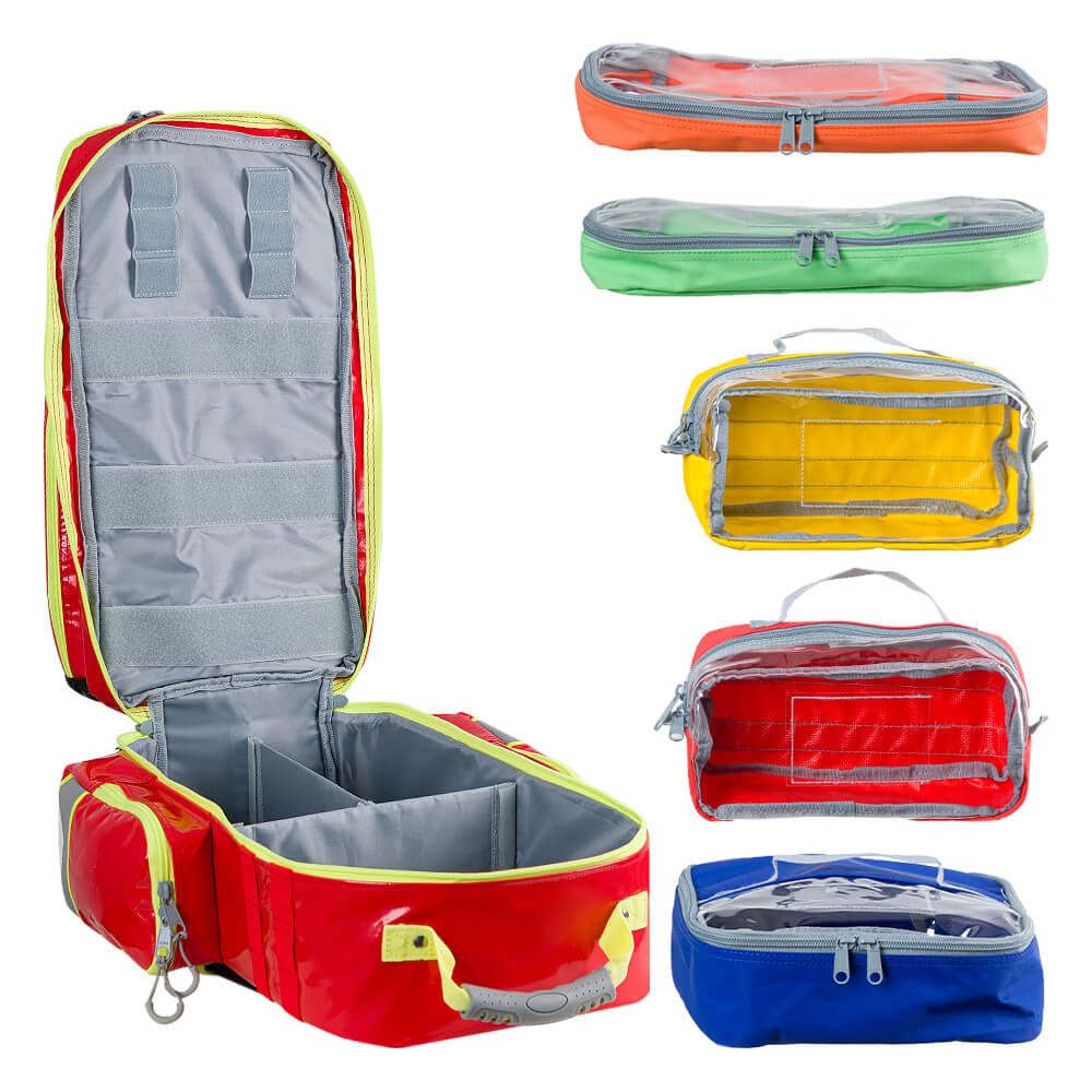 Lifebag Notfallrucksack L, rot/silber/gelb, SÖHNGEN, mit Füllung nach DIN 14142, Art.-Nr. 611043 | Notfallrucksack | Sanitätsrucksack | Erste Hilfe Rucksack