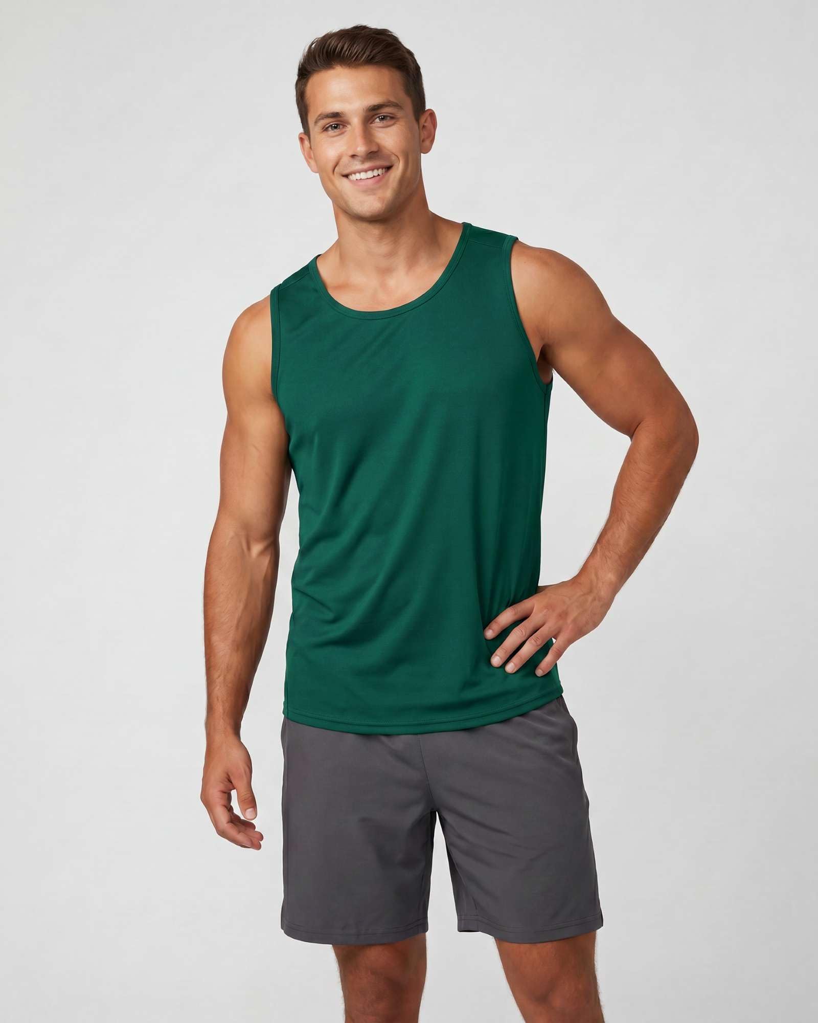 Real Essentials 5er-Pack: Herren Dry-Fit Muskel-Tanktop ärmellose Shirts Workout Tees Athletic Gym (groß und groß erhältlich)