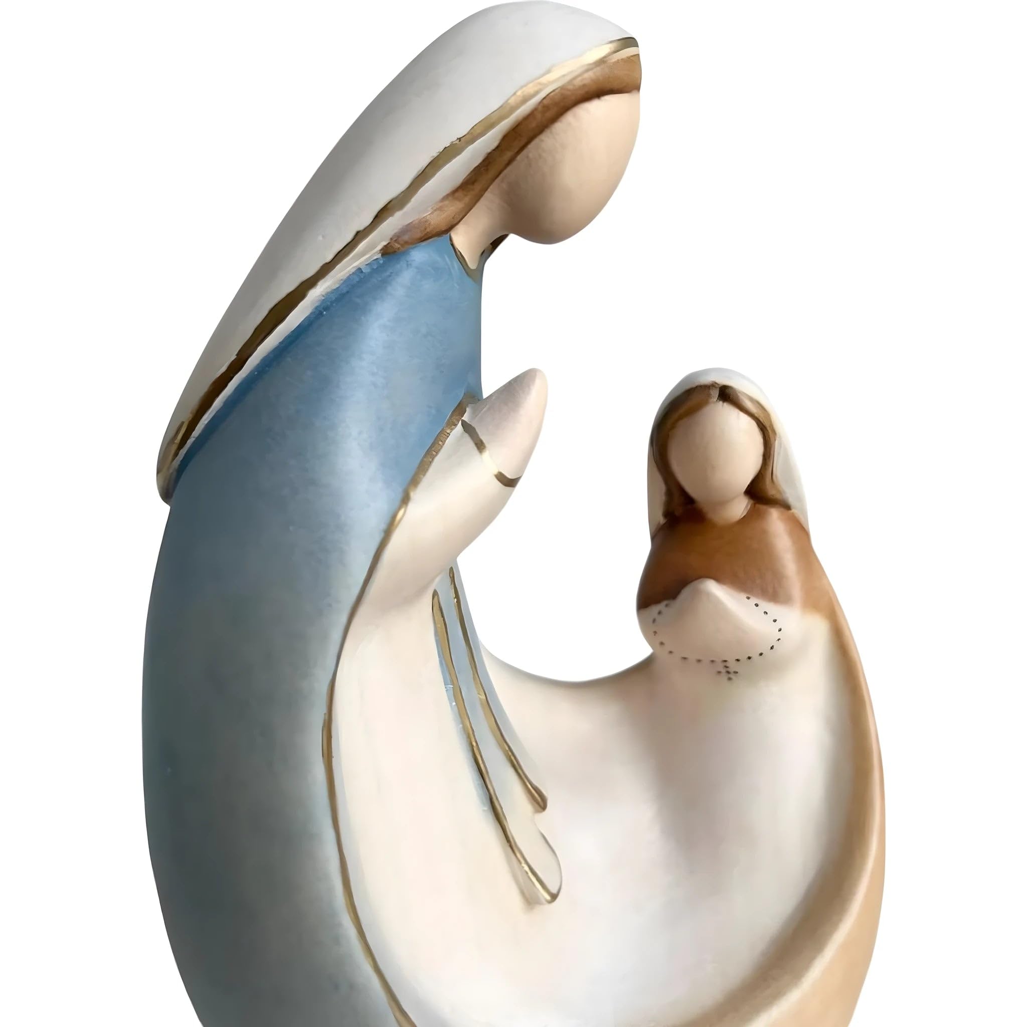 Dolfi Madonna z drewnianymi bernadettami, 7 cm, naturalne drewno w Val Gardena | Figurka szopki