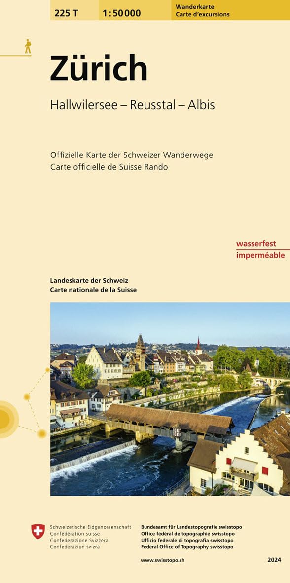 Carte de randonnée : Zurich (Seetal - Reusstal - Albis)