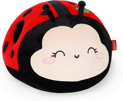 Legami - Super Soft! Ladybug Pattern, Hand Warming Opening, Super Soft, Gift Idea, L 25 x H 26 x H 33 cm
