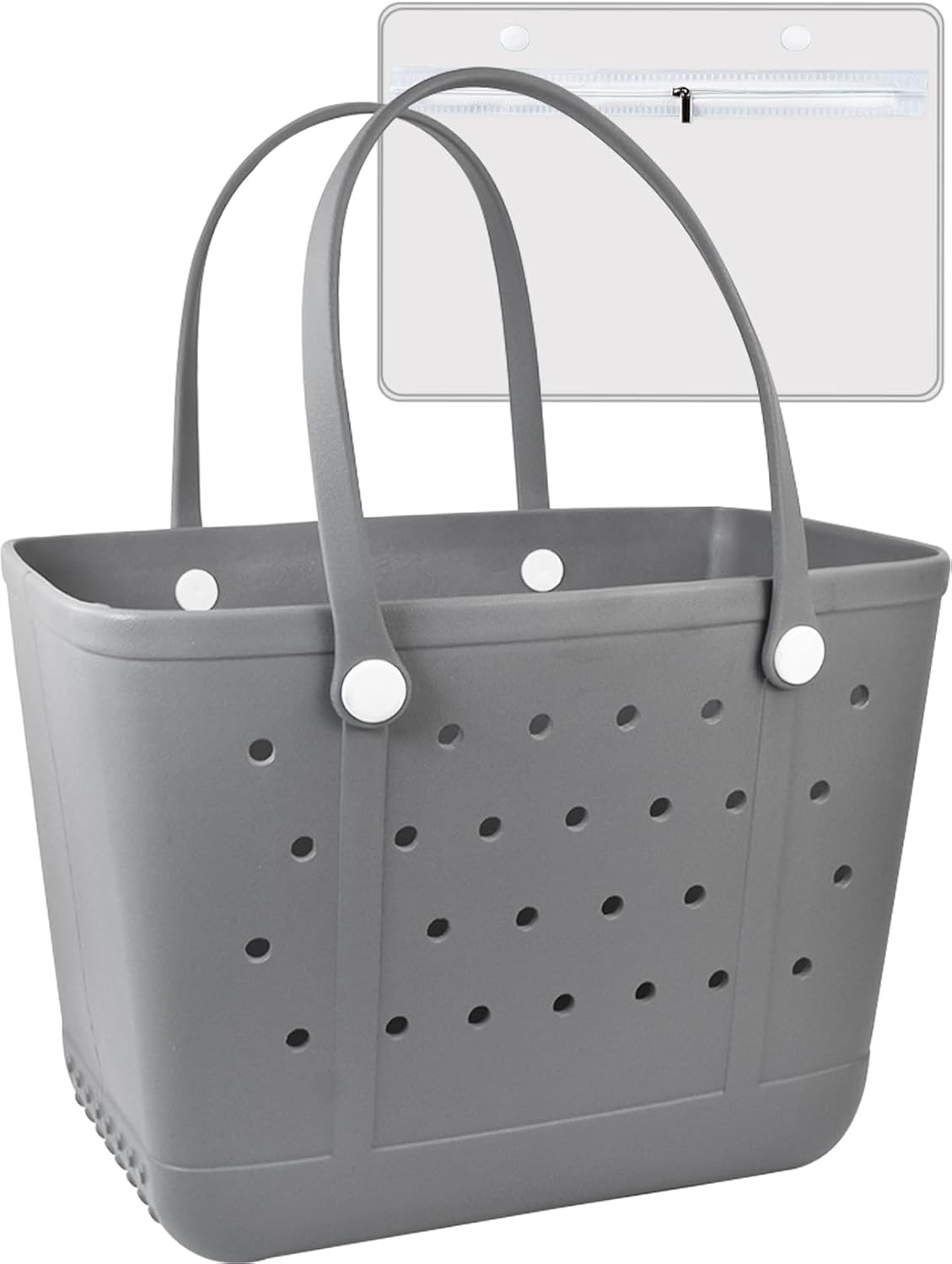 Uwyriwooq Beach Tote Bag for Women, Rubber Beach Bag Waterproof Sandproof, Extra Large EVA Tote Bag Boat Bag