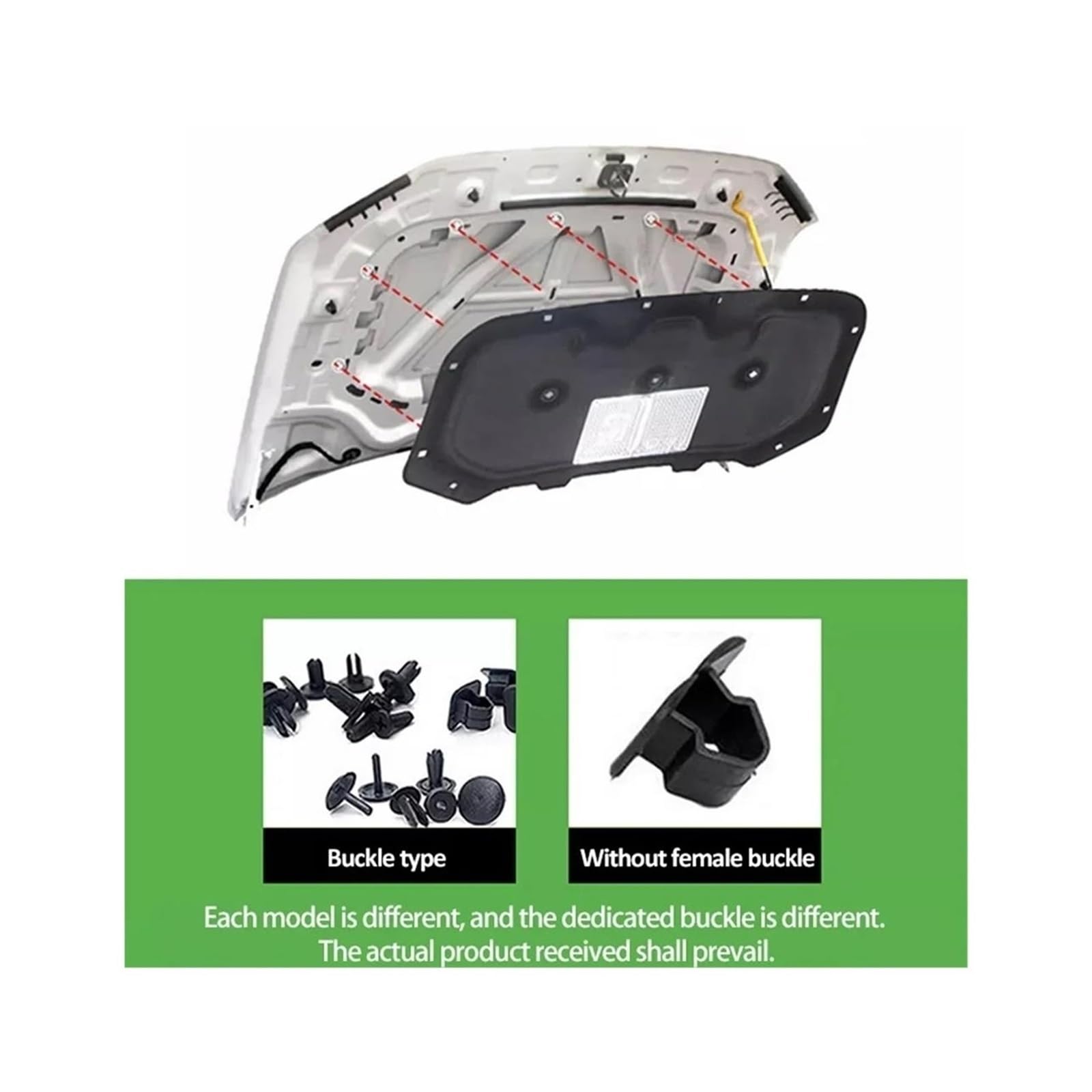 Isolamento Auto Isolamento Cofano Motore per Mercedes per Benz GLA X156 200 180 2014~2020 Tappetino Termico Insonorizzante in Cotone Tappetino fonoassorbente Motore
