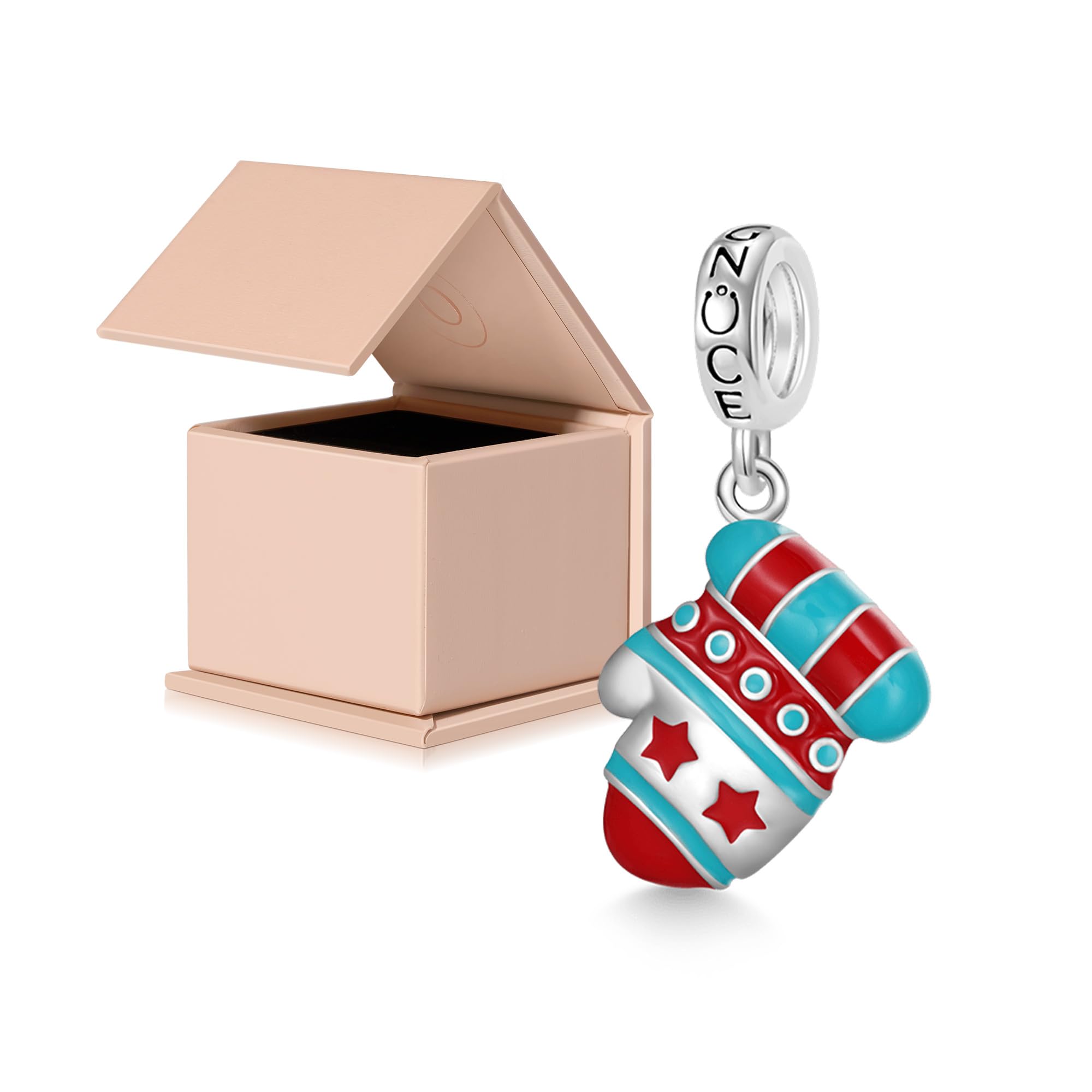 GNOCE Christmas Charm Sterling Silver Pendant Bead