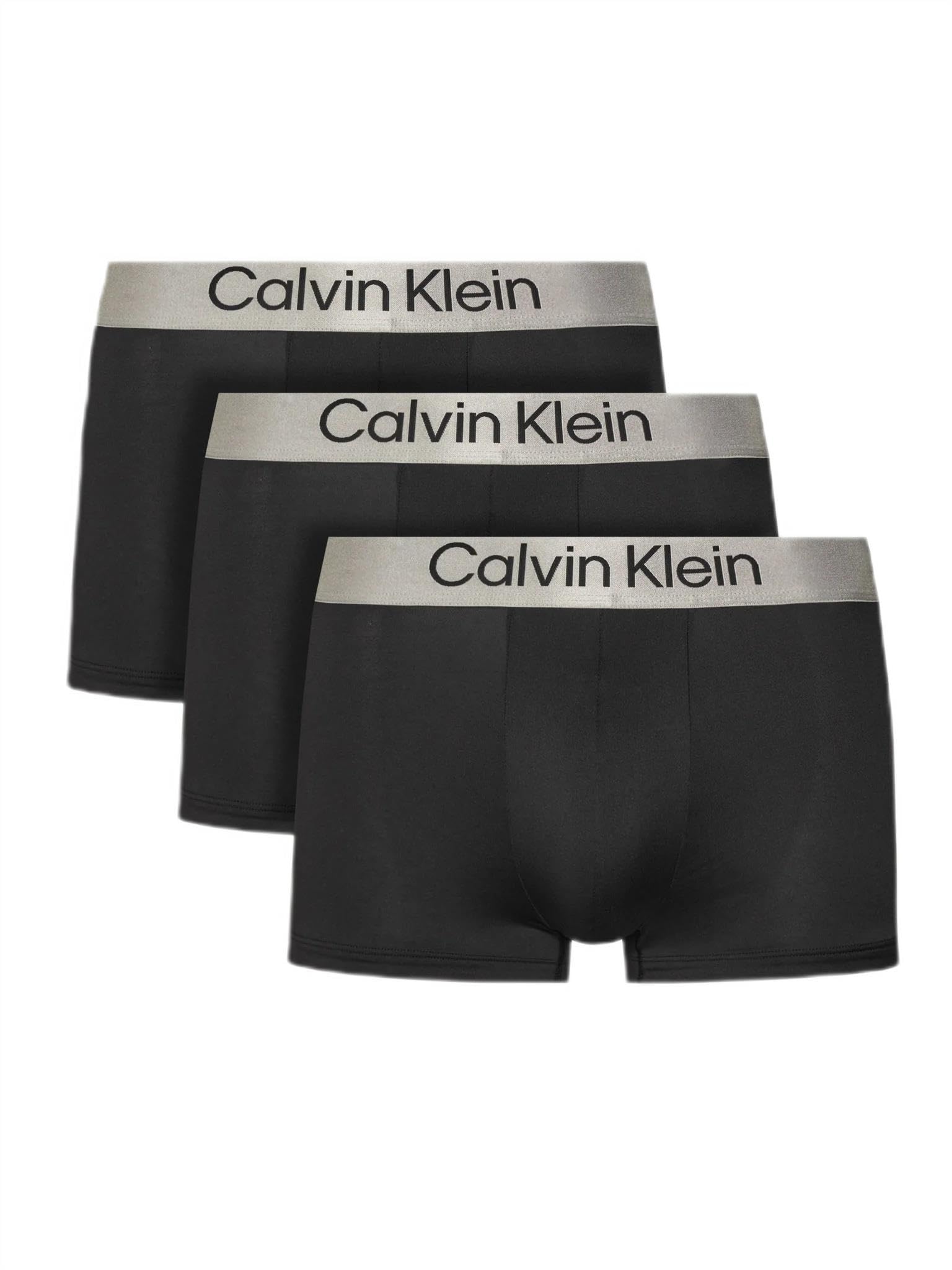Calvin Klein Uomo Confezione da 3 Boxer in Microfibra Spazzolata, Black, XL