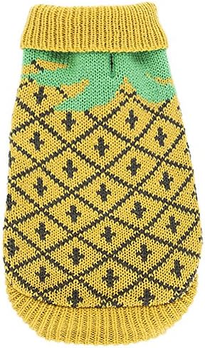 YZBear Pet Clothes Winter Warm Pineapple Sweater Dog Coat Clothing Small Puppy Costume Apparel
