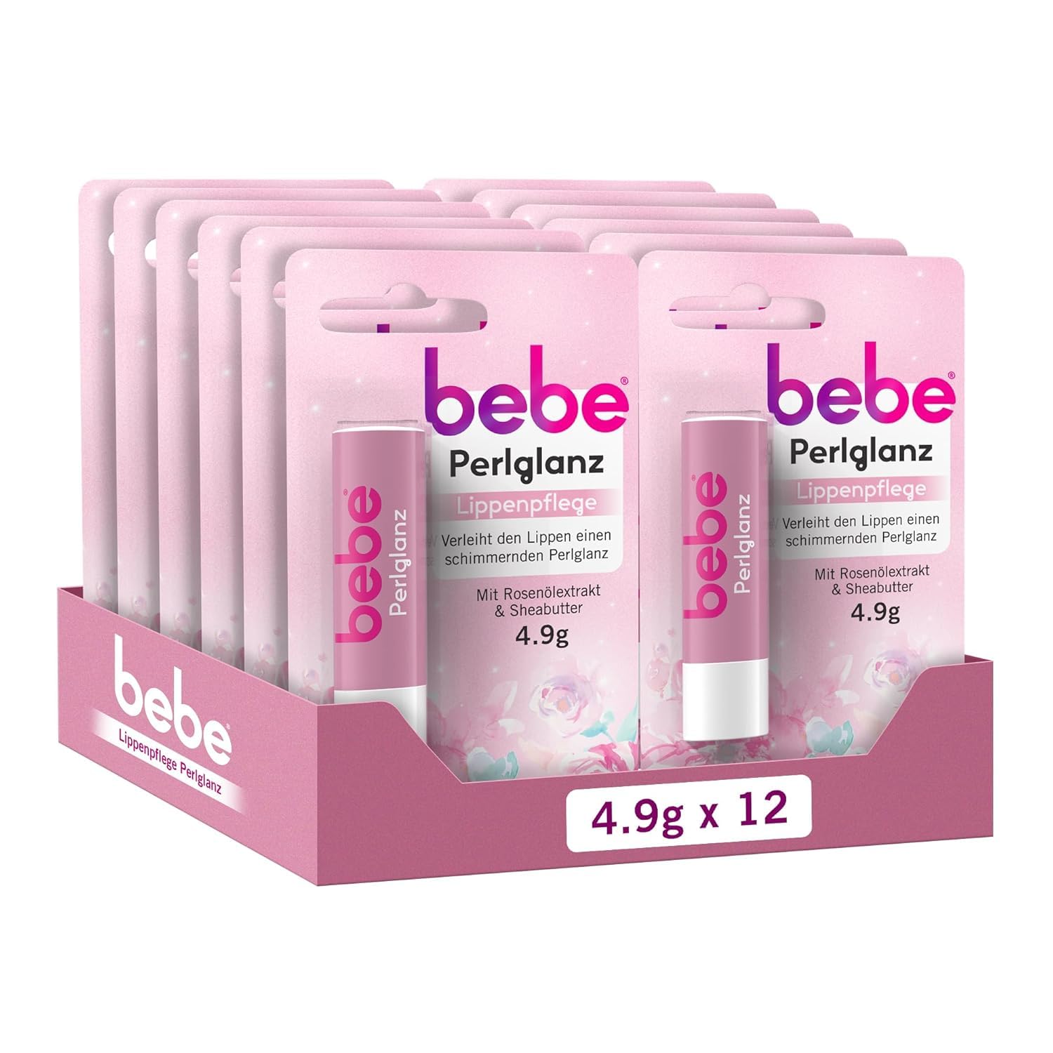 bebe Perlglanz Lippenpflege mit Rosenölextrakt &…