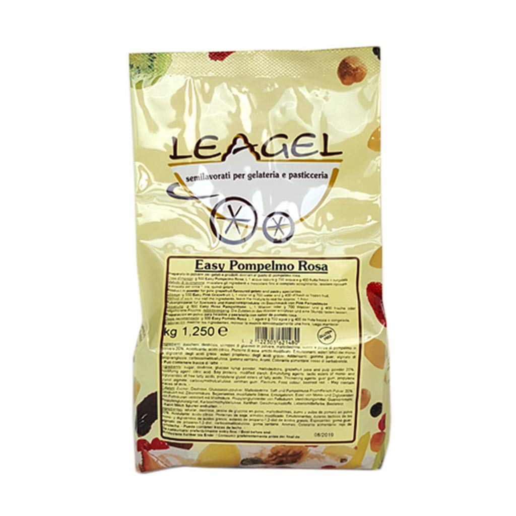 Pompelmo Rosa Preparato in Polvere Easy per Gelato Leagel - 1,25 Kg -