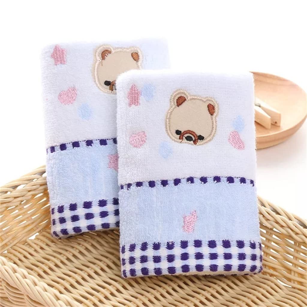 Serviette visage enfants coton bleu petite serviette de bain