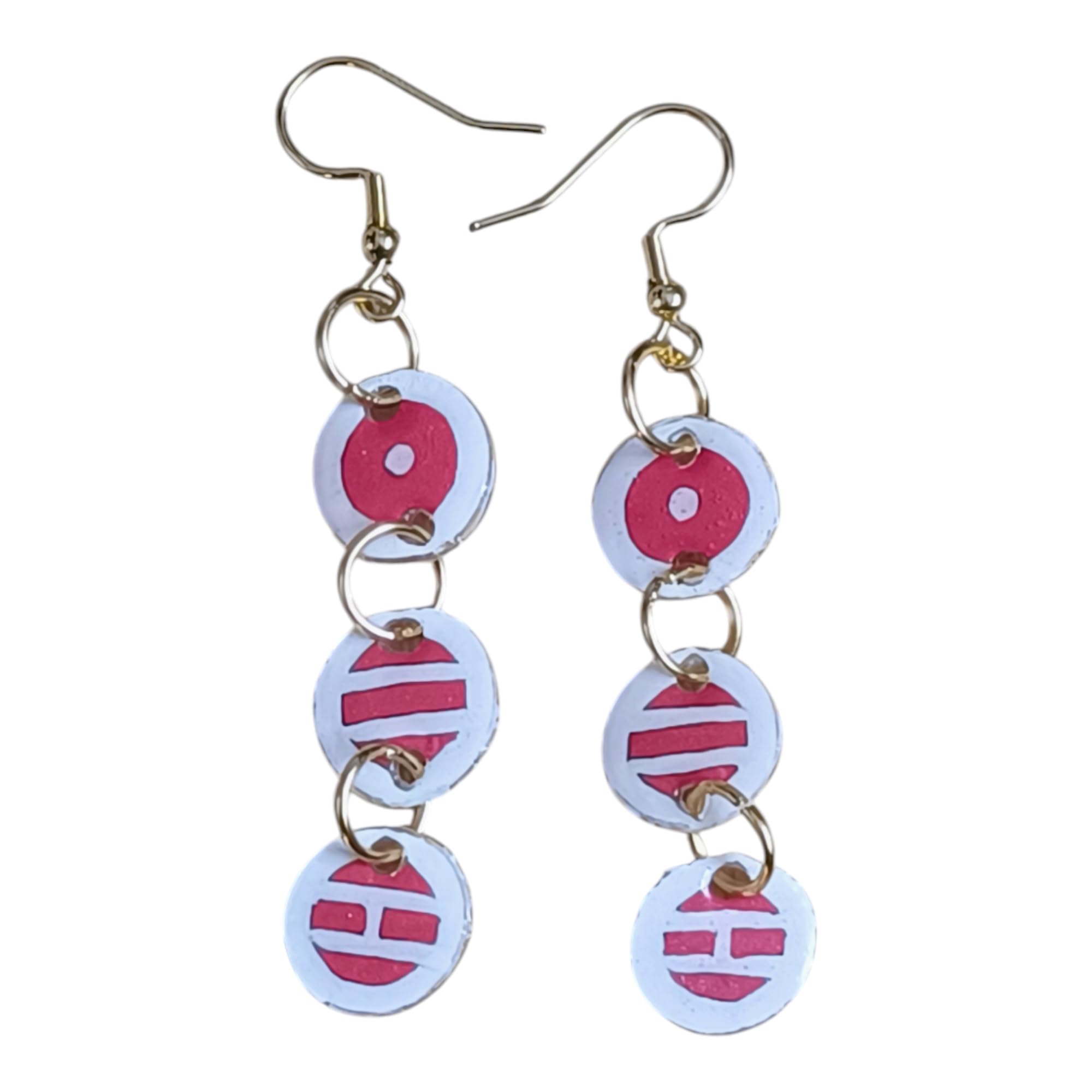 Boucles d'Oreilles Kpop BangTan Sonyeondan Arirang – Création Artisanale en Plastique Fou avec Fermoirs Oméga