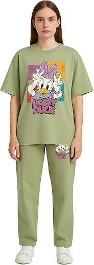 My Swag Women’s Co-ord | Oversized T-Shirt and Trouser Nightwear | Comfortable Cotton Loungewear & Sleepwear Set