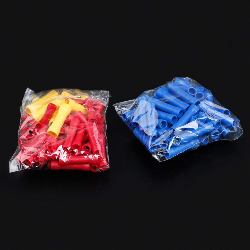 100 conectores de empalme aislados for cables eléctricos, terminales de crimpado, surtidos, 22-18, 16-14, 12-10