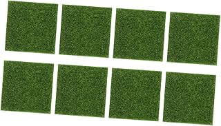 ORFOFE 8pcs Artificial Moss Out Door Decor Faux Rug Mini Artificial Plants Artificial Grass Turf Fairy Grass Lawn Fairy Garden Grass Decorative Plant Delicate Grass Fake Lawn Model Green