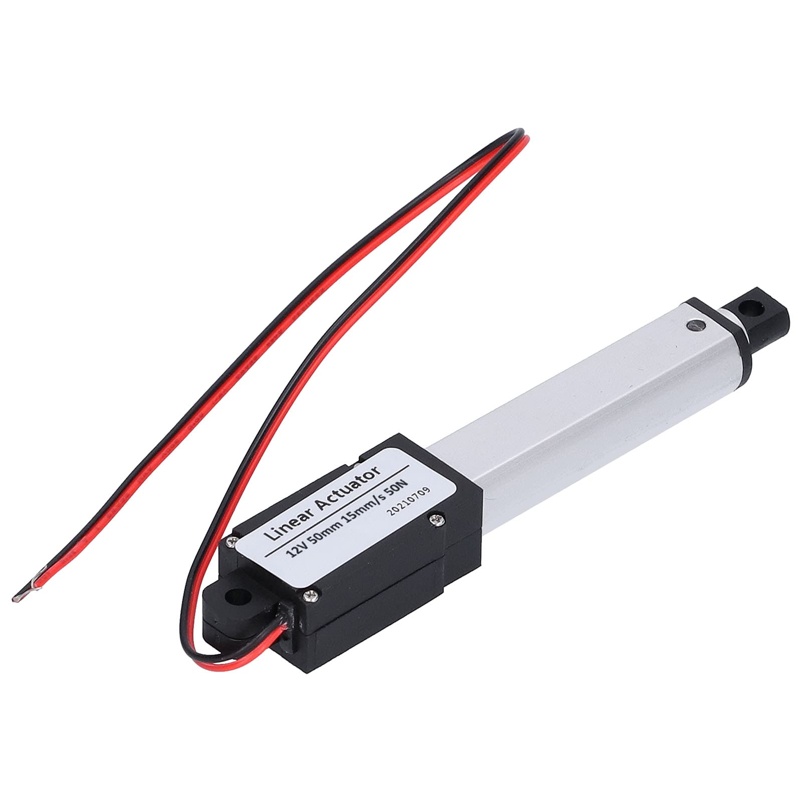 12V Electric Linear Actuator 50mm Stroke Internal Limit Switch Quiet Motor Medical Automotive, Industrial Applications, Aluminium Tube (Stroke 50mm-15mm/s-50N)
