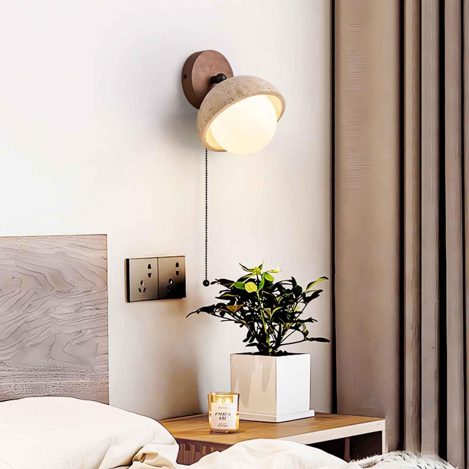 Kinkiet do sypialni, korytarza, zestaw 2 lamp w stylu retro z włącznikiem łańcuszkowym, lampka nocna do czytania w stylu vintage do salonu, kawiarni