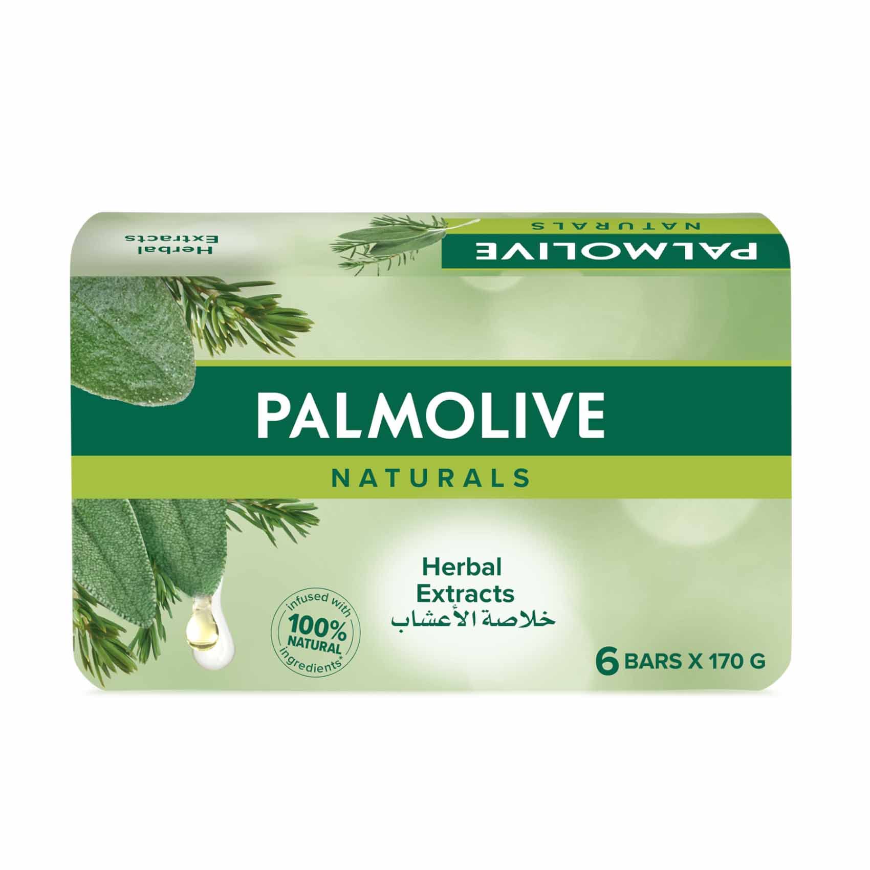 PalmoliveNaturals Bar Soap Herbal Extracts With Rosemary And Thyme, 170 Gm, Pack Of 6