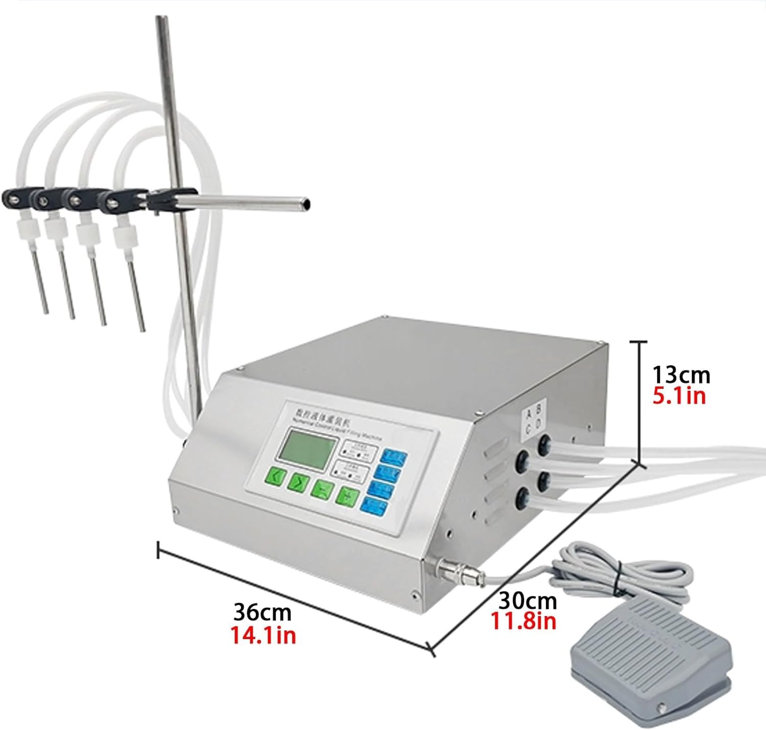 Riempitrice automatica di liquidi, dispenser quantitativo per latte, acqua, vino, bevande, salsa di soia - Riempitrice elettrica per bottiglie con design flip-top