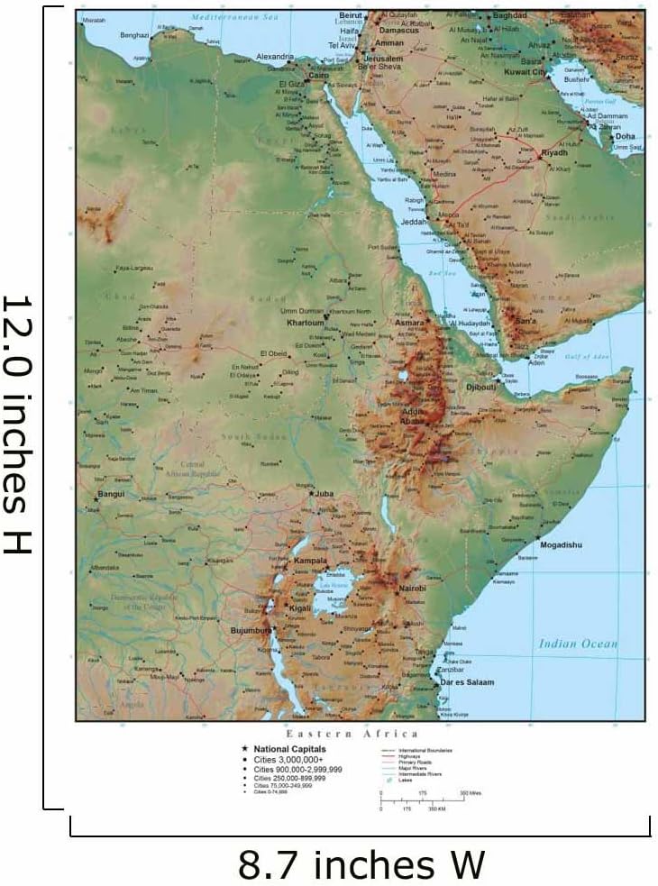 Wallmonkeys North Western Africa Map Wall Mural Decal Peel and Stick Graphic | 12" H x 9" W | Reuseable | Paint-Safe | WM143596