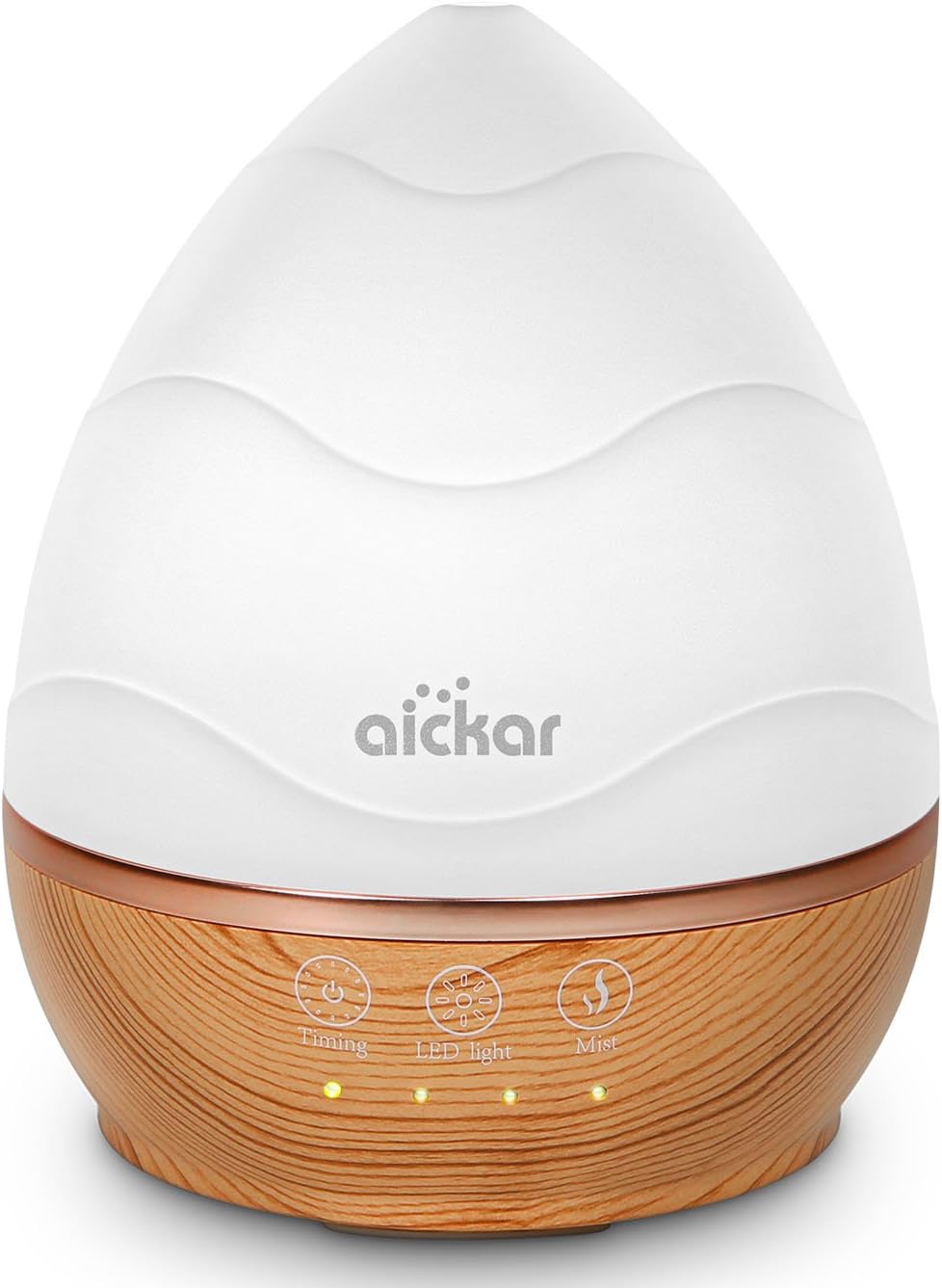 Egg Diffuser, 300ml Essential Oil Diffuser, Aromatherapy Diffuser with Touch Sensitive Buttons, Ultrasonic Cool Mist Humidifier with Night Light and Auto Shut-Off Function