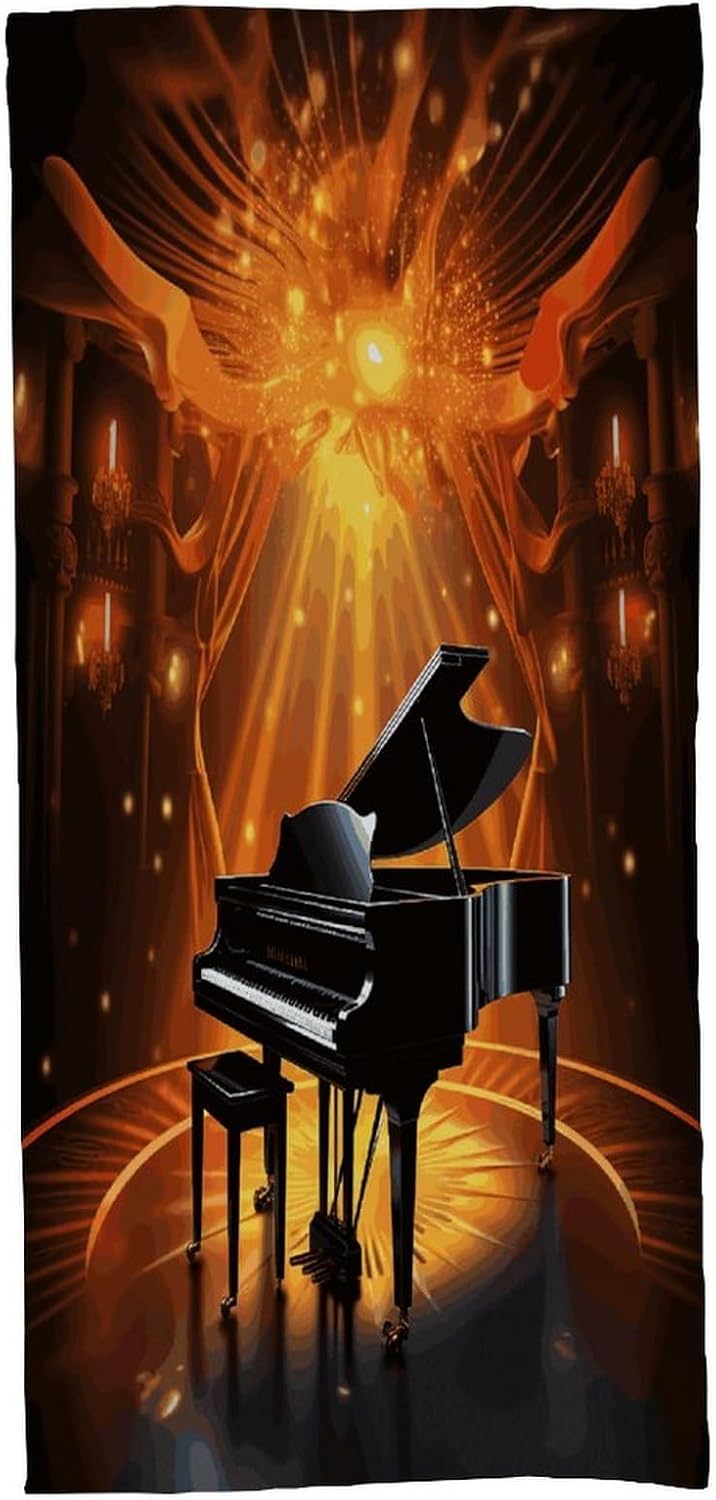 Musical Theatre Towel Vacation Accessories Essentials Soft Lighterweight，Bath Towel for Adults Women Men，Bath Towels Gift for All Occasions, Machine Washable.
