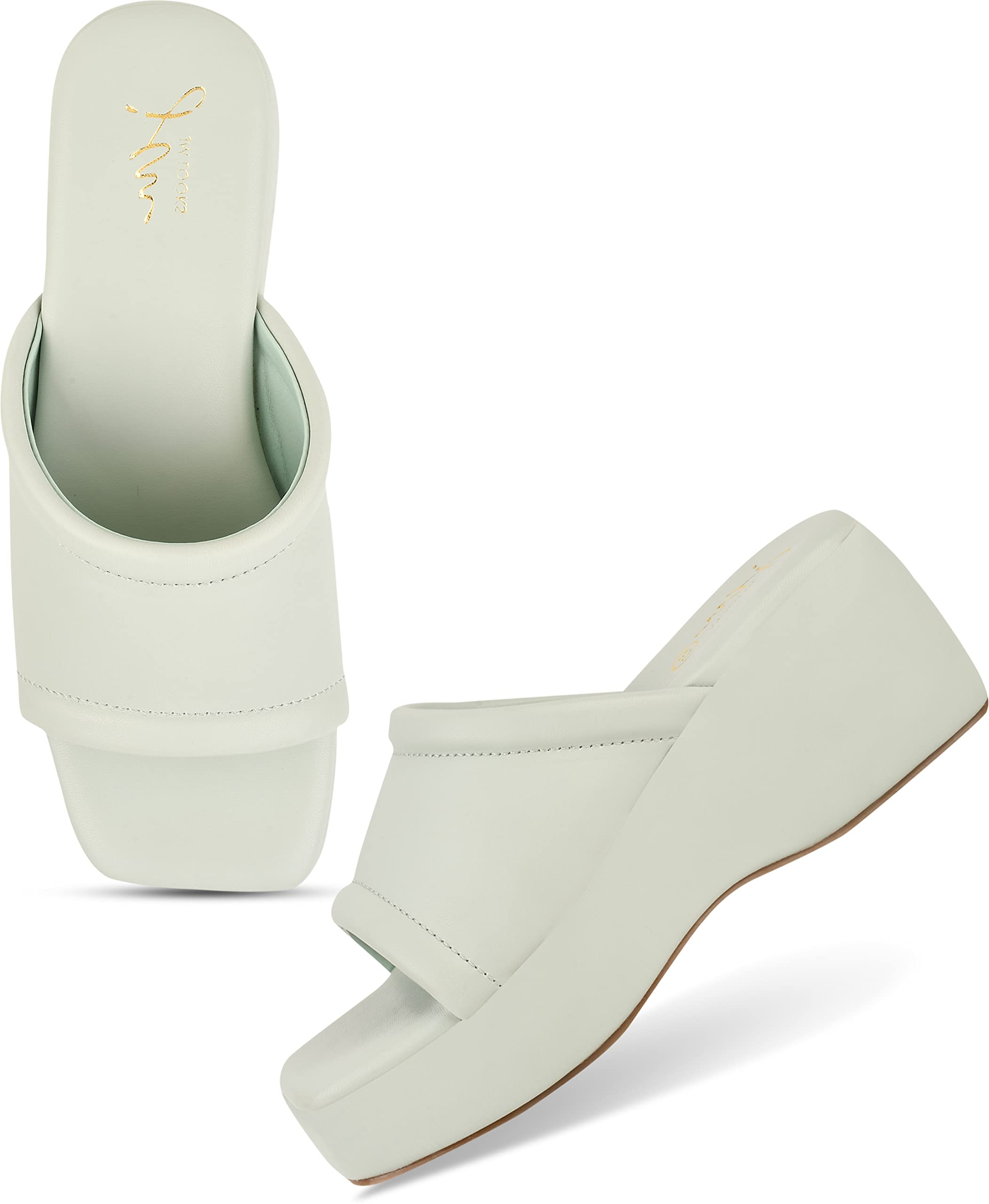 JM LOOKS Fashion Casual Platform Wedges Heels Sandals With Comfortable Sole For Womens & Girls SS-7-See-Green-40-X (B0C4Y72RBQ) Amazon Price History, Amazon Price Tracker