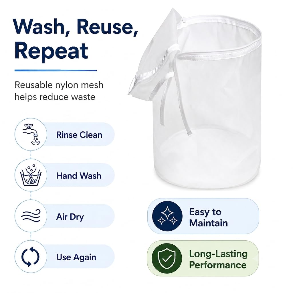 Reusable Filter Bag - 220 Micron for Gardening & More -4