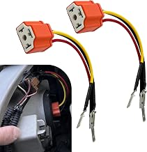 2PCS H4 HB2 9003 Wiring Harness Headlight Socket, 16AWG Headlight Connector, Headlight Fog Light Retrofit Car Accessories, for Car, Boat (Orange)