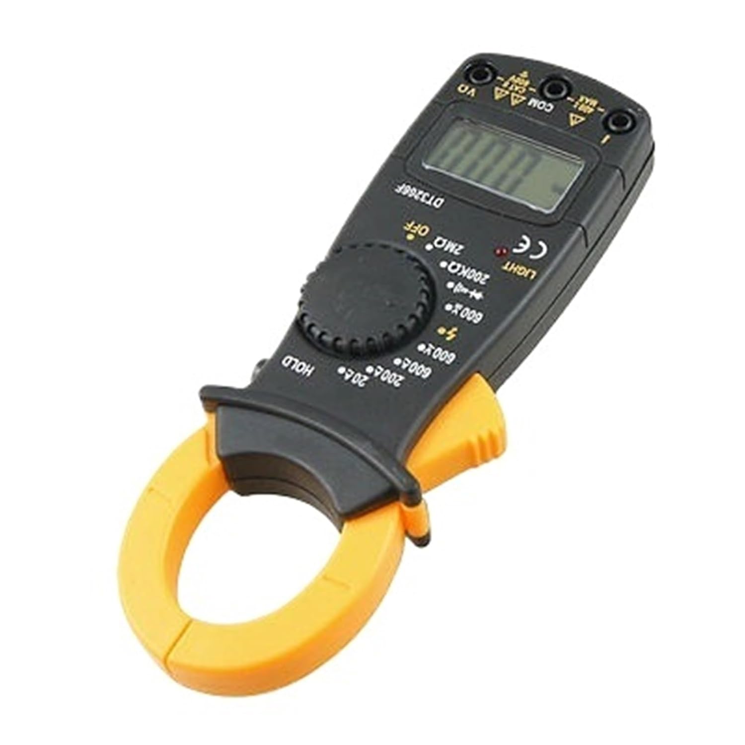 Electrical DT3266F Digital Multimeter Voltmeter Orange Black w 2 Test Leads