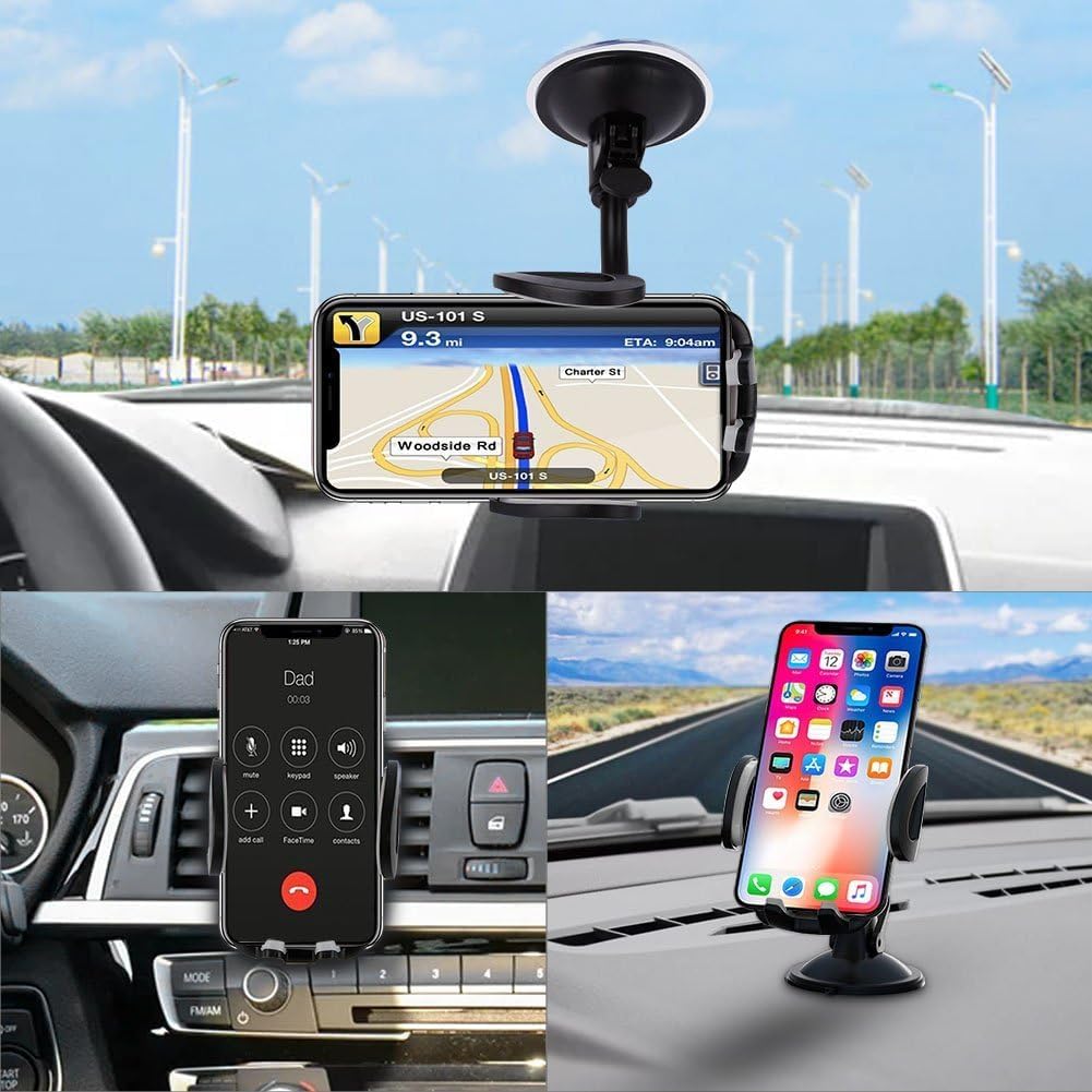 3.93"x 3.93" Car Mount Dashboard Pad Square Suction Cup Mounting Double Sided Sticky Replacement Adhesive Phone Mount for Windshield Dash GPS Cam Holder image 3