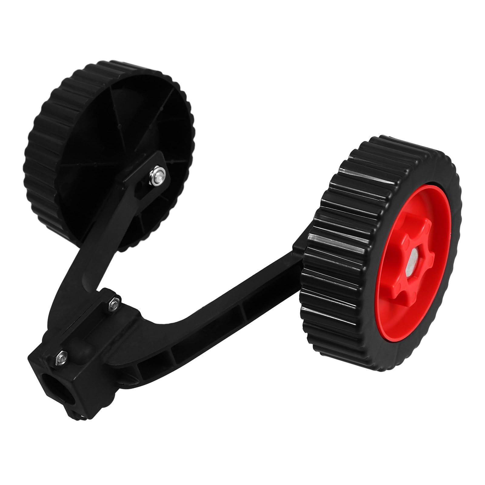 Abaodam Lawn Mower Support Wheel and String Trimmer Replacement Wheel, Detachable Plastic Caster for Small Electric Grass Cutter, Black/red, Garden Accessory