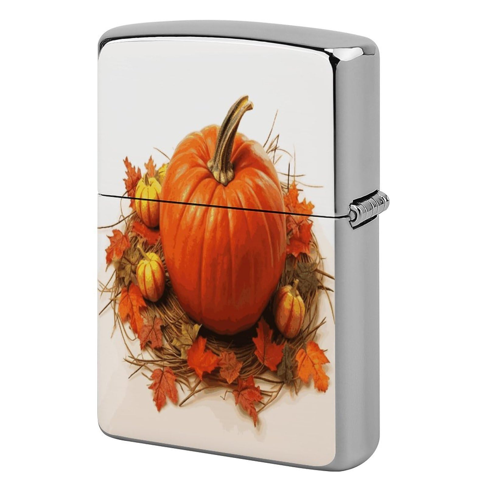 Fodpand Style Fall Pumpkin Metal Lighter Case Cover Lighter Sleeve