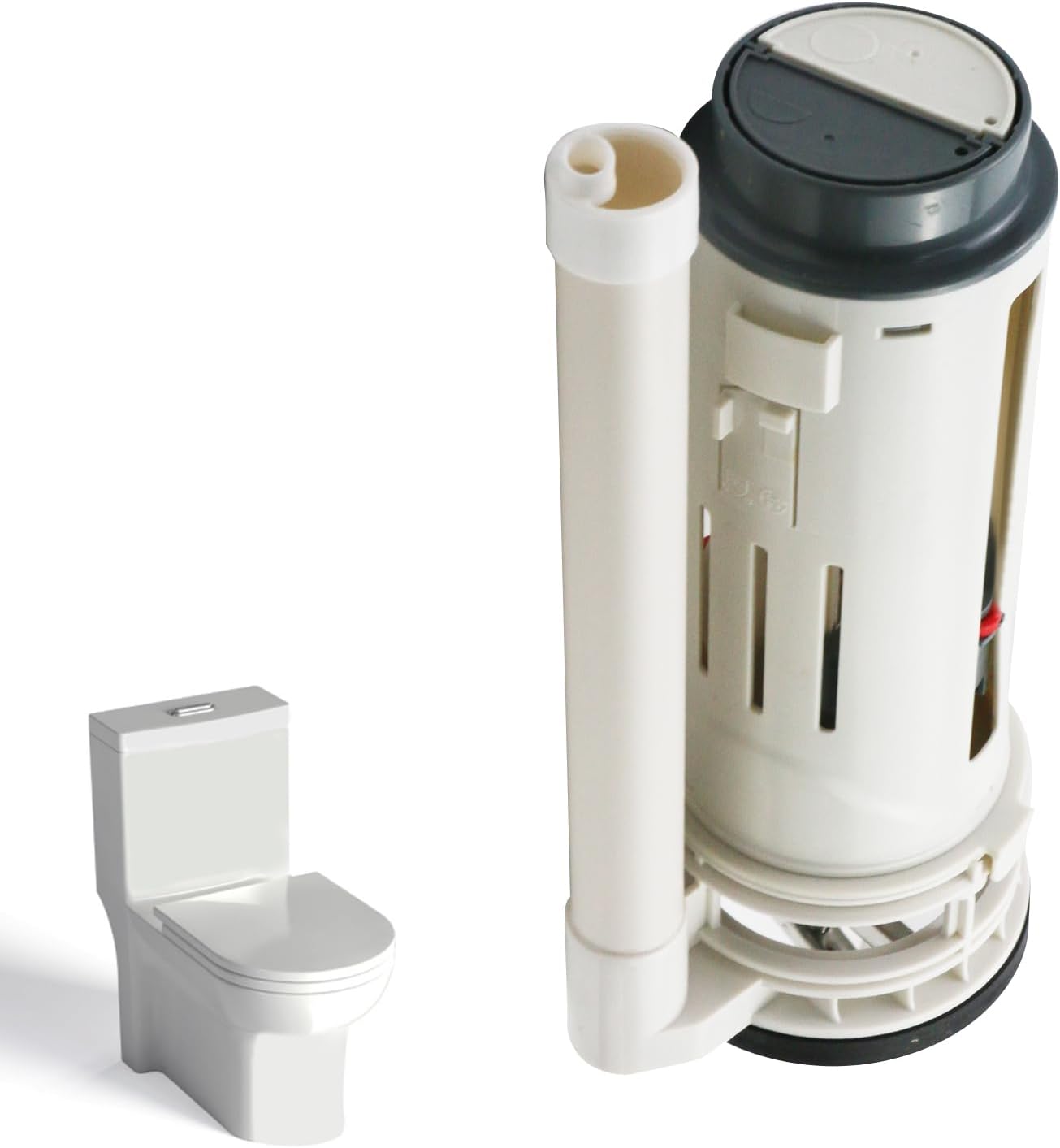 Tulead 3-Inch Dual Flush Valve - Toilet Repair Parts, 275mm Height, for One-Piece Toilet