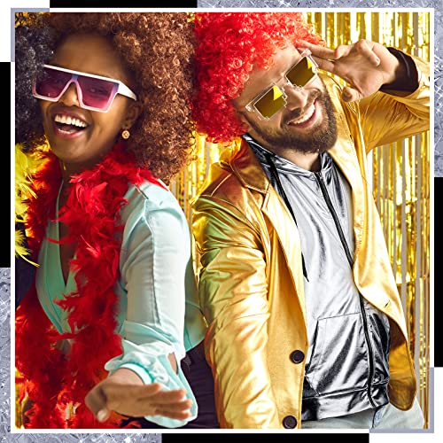 Sintege Men's Metallic Shirt 70s 80s Men Disco Outfit Metallic Hooded Tops Hoodie Shirts for Disco Party4