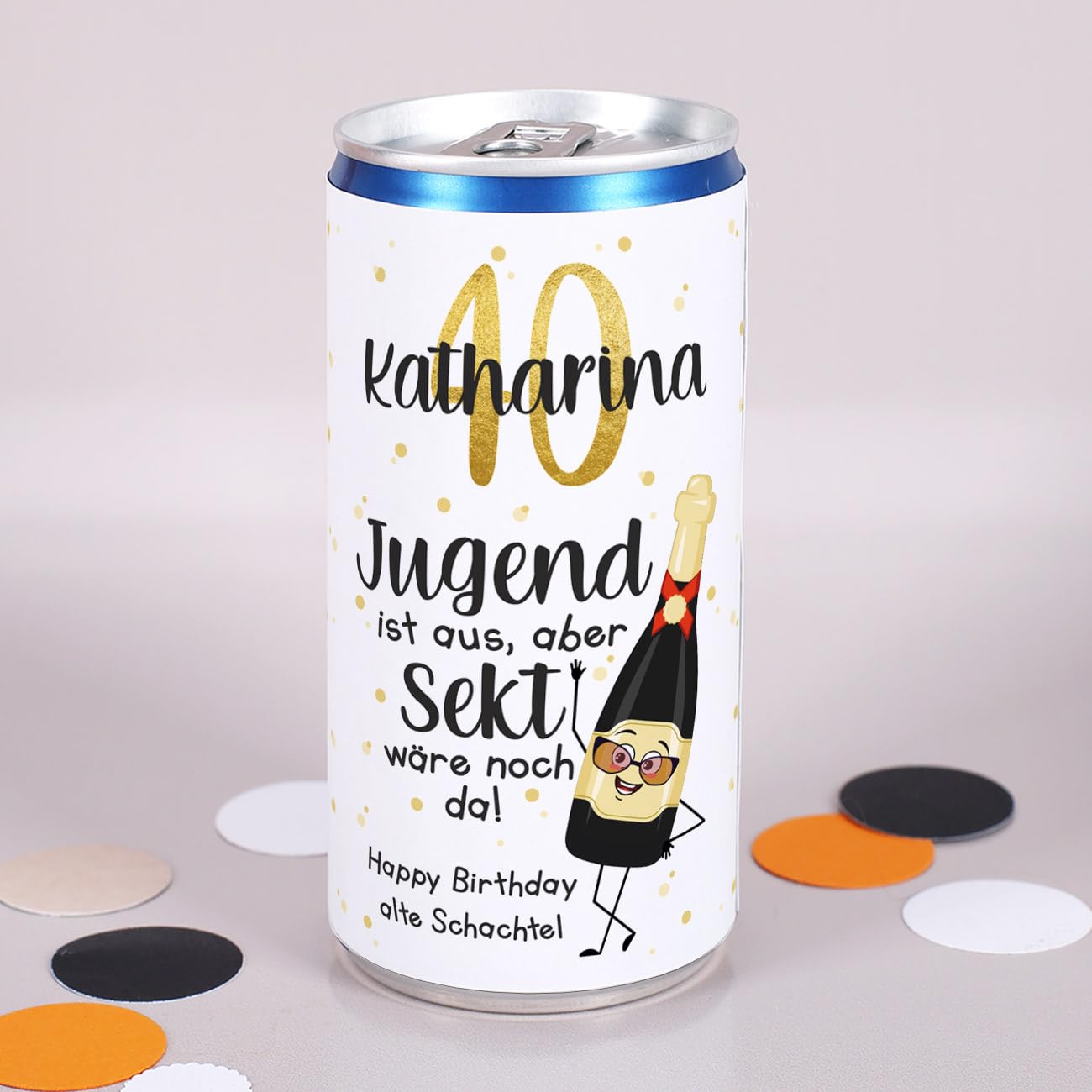 Herz & Heim® City Secco 0,2l Lustiger, personalisierter Dosensekt - Jugend ist aus