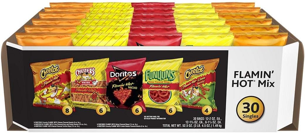 Frito-Lay Flamin' Hot Mix Variety Pack, 30 Count