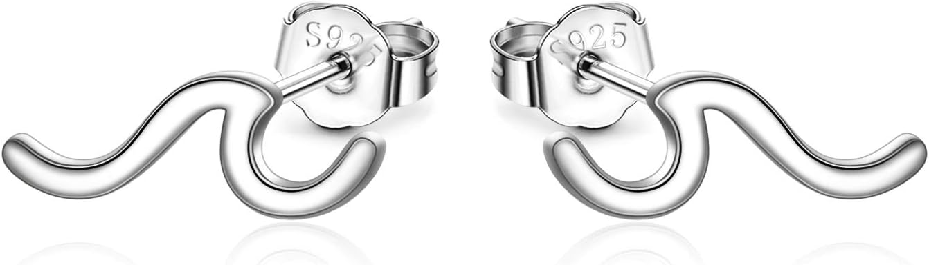 YFN Wave Earrings 925 Sterling Silver Ocean Wave Stud Earrings Ocean Jewelry for Women Girls