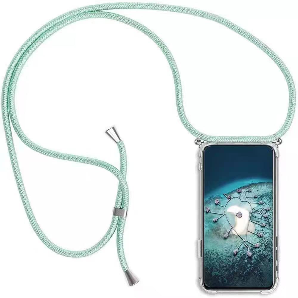 Custodia Girocollo Per Motorola Moto E13 – Cover Trasparente In TPU Flessibile Con Cordino Regolabile, Antiurto, Pratica E Sicura, Nera/trasparente