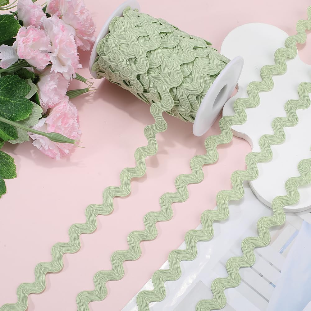 GORGECRAFT 25 Yards Wavy Bending Ribbon 10mm Wide Rick Rack Trim Wave Fringe Trim Zig Zag Webbing Edge RIC Rac Braid Lace Trim for Cloth Sewing DIY Crafts Gift Wrapping Bow Making - Image 3