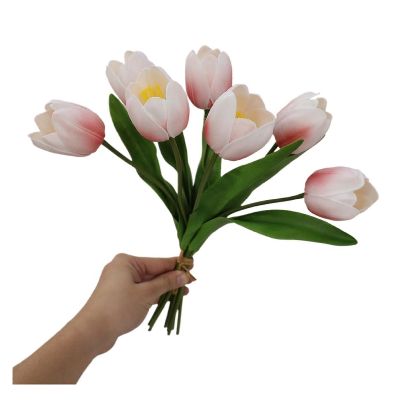 Casetlong 14Pcs Faux Flowers Bouquet Home Decoration Wedding Decor Party Table Artificial(White pink)