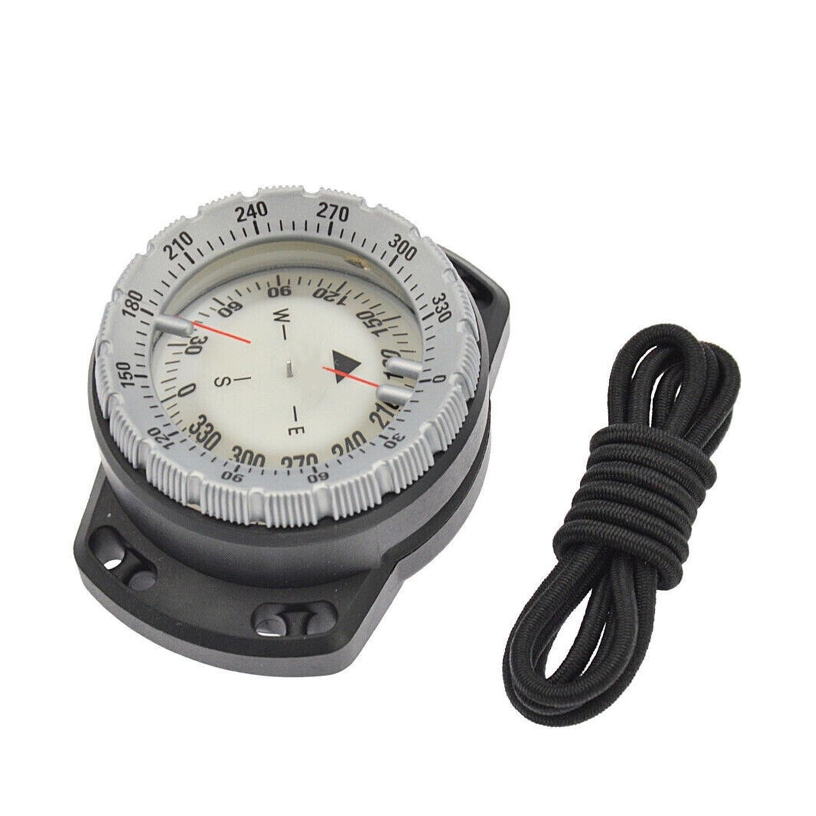 Design équilibré rempli de liquide | Boussole de plongée sous-marine de 50 m avec poignet lumineux, étanche, outil de navigation avec sangle élastique pour la plongée sous-marine, le camping, la