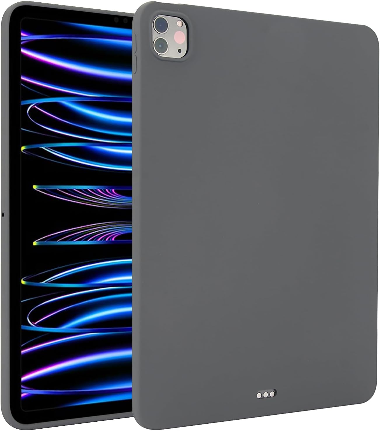for iPad Pro 11 inch M4 Case 2024 (Model: A2836/A2837/A3006), UUcovers Lightweight Soft TPU Back Shockproof Cover Anti-Scratch Skin Shell Silicone Rubber Case for iPad Pro 11 M4 2024 (5th Gen), Grey