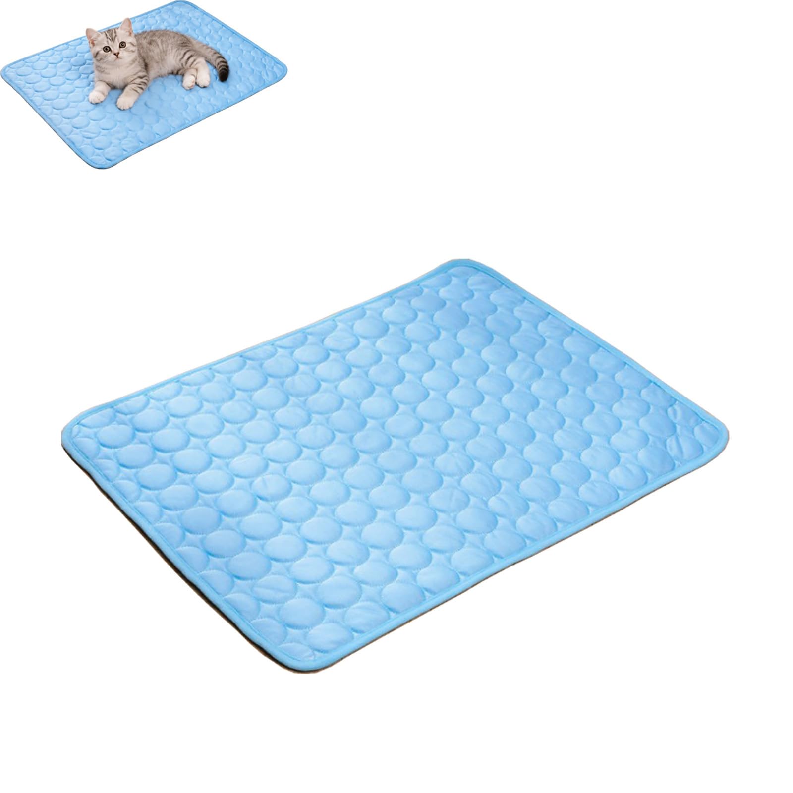 Sovtay Firmelle Cooling Mat, Firmelle Cat Cooling Mat, Instant Heat Relief, Scratch‑Resistant Fabric, Leak‑Proof Design, Foldable for Travel, Easy to Clean for Small Medium Large Breeds (Blue,XS)