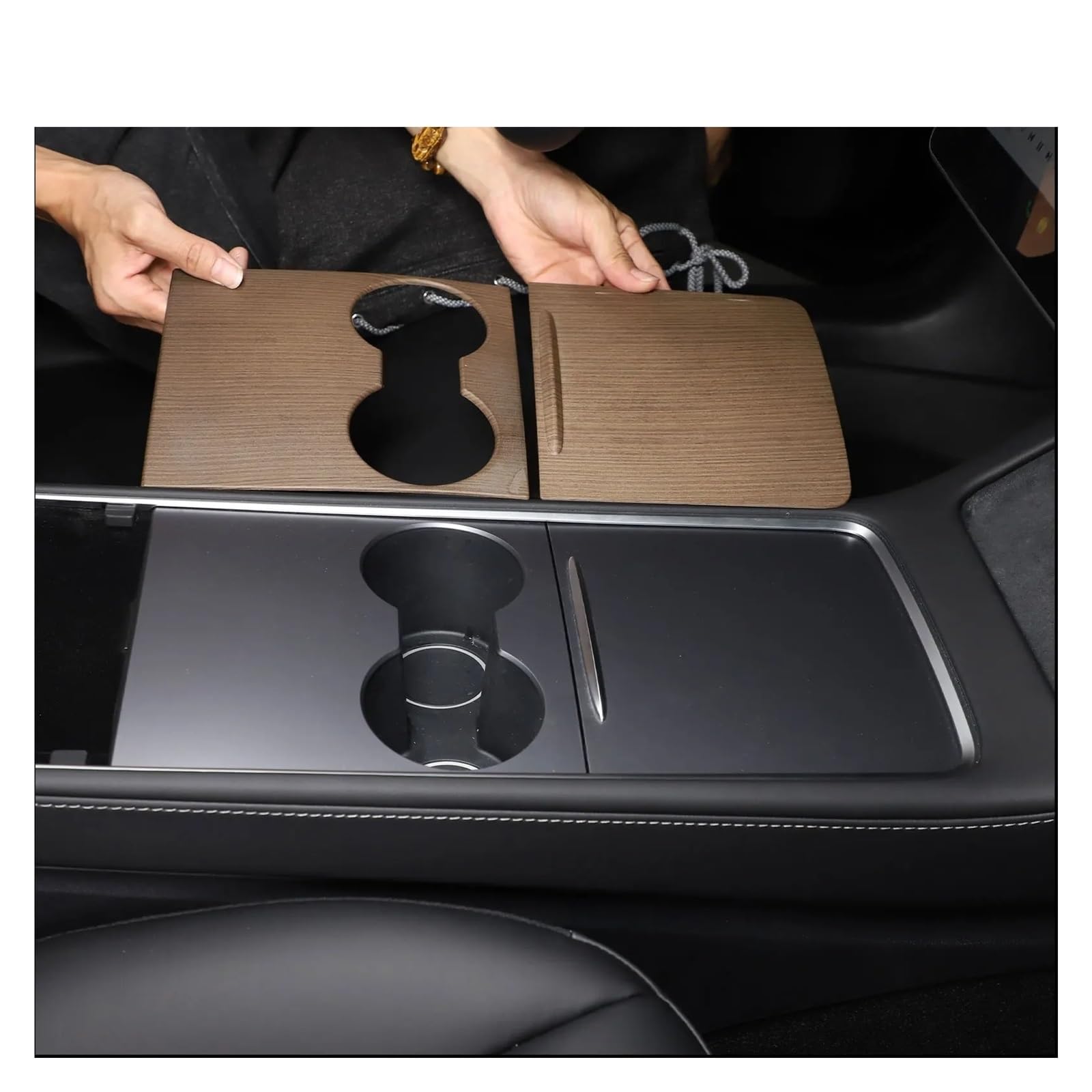 ABS Auto Center Konsole Getriebe Panel Dekorative Abdeckung Für Tesla Für Modell Für 3/Y 2021-23 Innen Änderung Zubehör Car Trim Interior Strips
